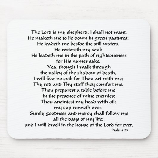 Psalms 23 muismat (Voorkant)