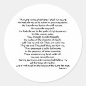 Psalms 23 ronde sticker (Voorkant)