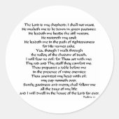 Psalms 23 ronde sticker (Voorkant)
