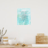 Psalms 23 Waterverf Achtergrond Poster (Keuken)