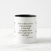 Psalms 27:14 KJV Bijbelscript twee-toon Mok (Midden)