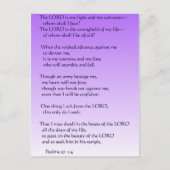 Psalms 27:1-4 briefkaart (Voorkant)