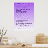 Psalms 27:1-4 poster (Keuken)