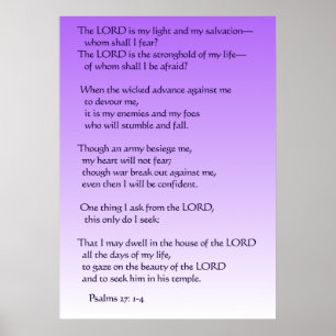 Psalms 27:1-4 poster