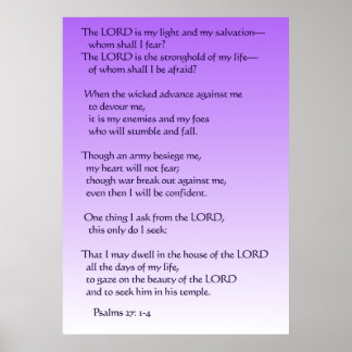Psalms 27:1-4 poster