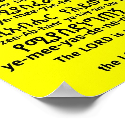 Psalms 27:1 in het Amharic-Poster Poster (Hoek)