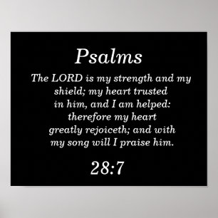 Psalms 28:7 - Poster art