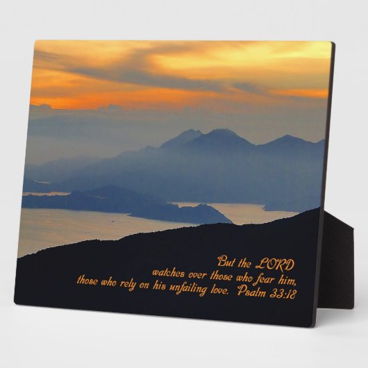 Psalms 33:18 Inspirerend Fotoplaat (Zijkant)