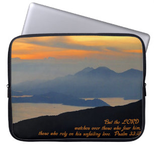 Psalms 33:18 Inspirerend Laptop Sleeve