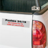 Psalms 34:19 99 problemen maar... bumpersticker (Op Truck)