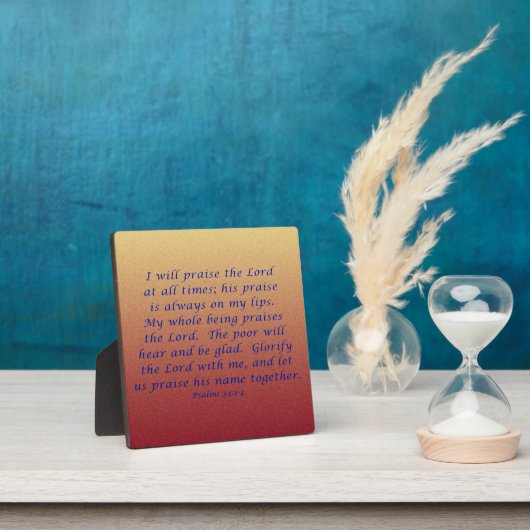 Psalms 34:1-3 fotoplaat (Insitu)