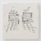 Psalms 36:7 en 4:8, NIV Stenen Onderzetter (Voorkant)