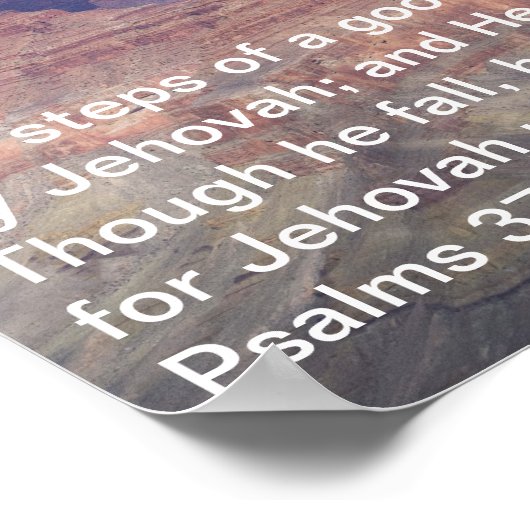 Psalms 37:23-24 Poster (Hoek)