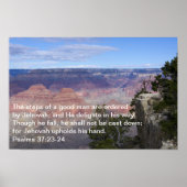 Psalms 37:23-24 Poster (Voorkant)