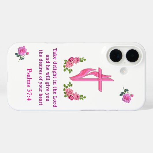 Psalms 37:4 Case-Mate iPhone case (Achterkant (horizontaal))