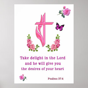Psalms 37:4 poster