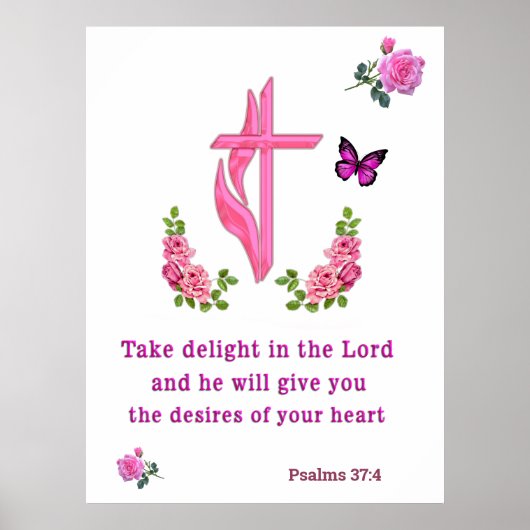 Psalms 37:4 poster (Voorkant)