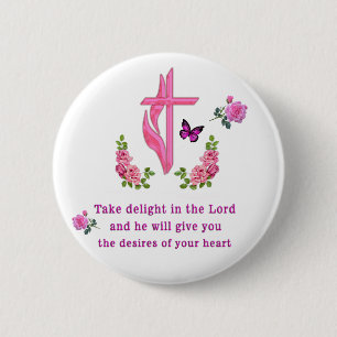 Psalms 37:4 ronde button 5,7 cm
