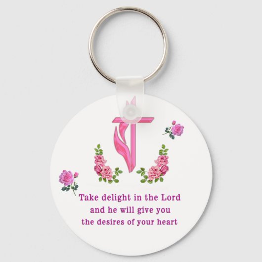 Psalms 37:4 sleutelhanger (Voorkant)