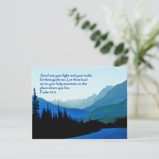 Psalms 43:3 Inspirerend Briefkaart (Staand voorkant)