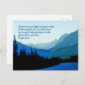 Psalms 43:3 Inspirerend Briefkaart (Voorkant / Achterkant)