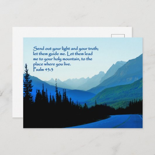 Psalms 43:3 Inspirerend Briefkaart (Voorkant / Achterkant)