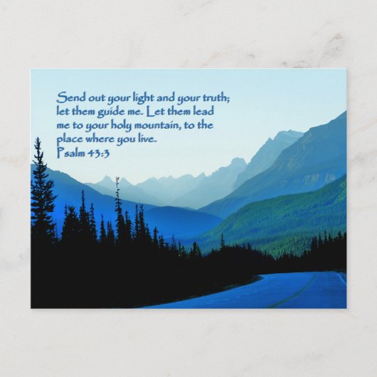 Psalms 43:3 Inspirerend Briefkaart (Voorkant)