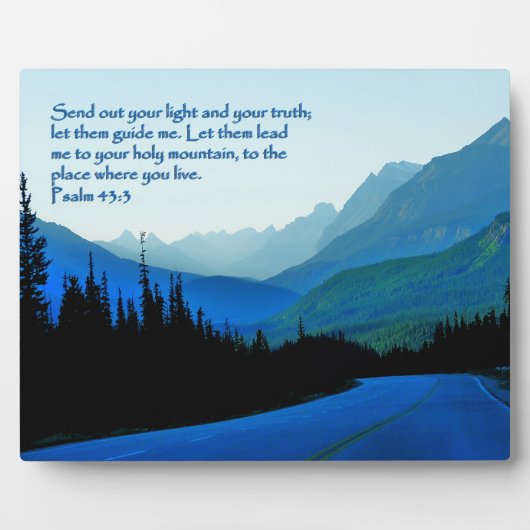 Psalms 43:3 Inspirerend Fotoplaat (Voorkant)