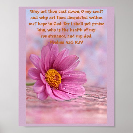 Psalms 43 v5 geloof, inspirerend verheerlijken poster (Voorkant)