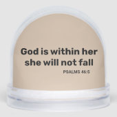 Psalms 46:5 God is within her bible verse Sneeuwbol (Voorkant)