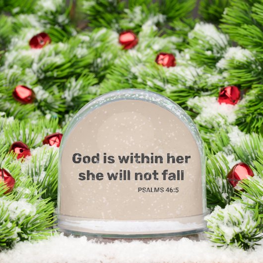 Psalms 46:5 God is within her bible verse Sneeuwbol (Kerstmis)