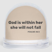 Psalms 46:5 God is within her bible verse Sneeuwbol (Achterkant)