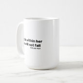 Psalms 46:5 God zit in haar bijbel vers Koffiemok (Voorkant links)