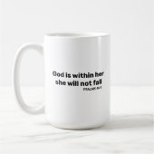 Psalms 46:5 God zit in haar bijbel vers Koffiemok (Links)