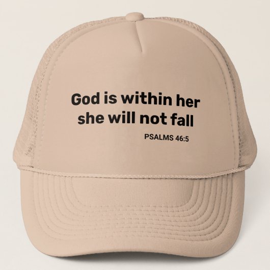 Psalms 46:5 God zit in haar bijbel vers Trucker Pet (Voorkant)