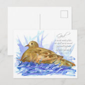Psalms 46:5 Scripture God zal haar duif helpen Briefkaart (Voorkant / Achterkant)