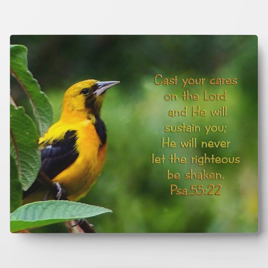 Psalms 55:22 Inspirerend Fotoplaat (Voorkant)