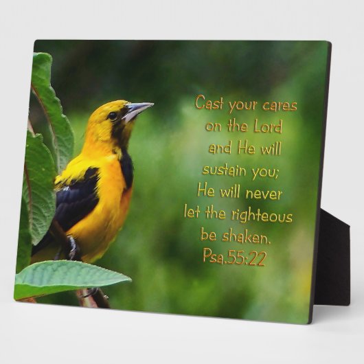 Psalms 55:22 Inspirerend Fotoplaat (Zijkant)