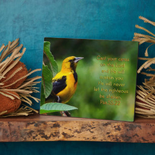 Psalms 55:22 Inspirerend Fotoplaat