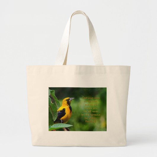 Psalms 55:22 Inspirerend Grote Tote Bag (Voorkant)