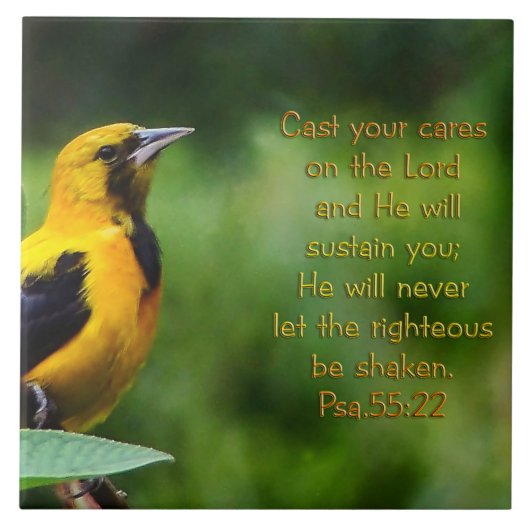 Psalms 55:22 Inspirerend Tegeltje (Voorkant)