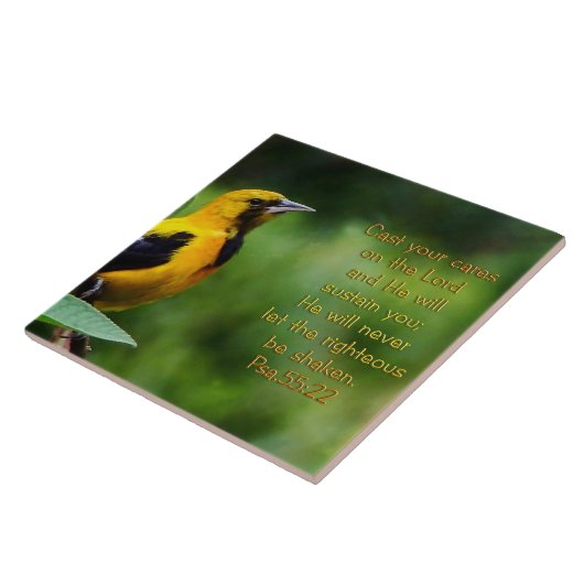 Psalms 55:22 Inspirerend Tegeltje (Zijkant)