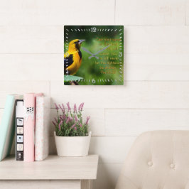 Psalms 55:22 Inspirerend Vierkante Klok