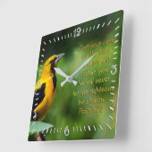 Psalms 55:22 Inspirerend Vierkante Klok (Hoek)