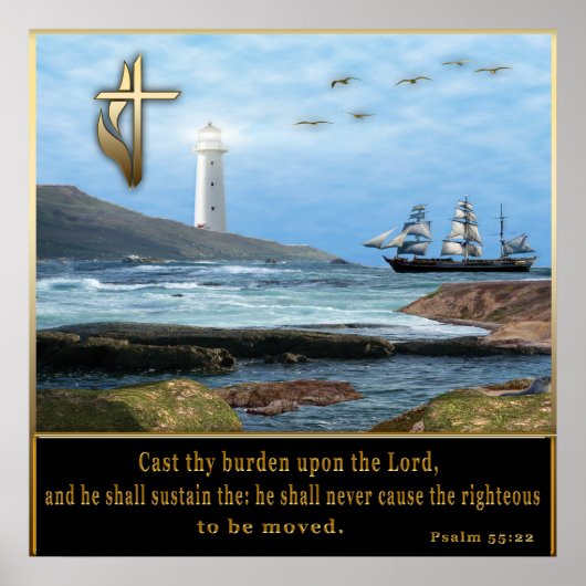 Psalms 55:22 poster (Voorkant)