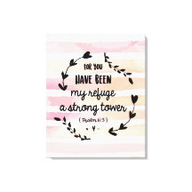 Psalms 61:3 Mijn Vluchtelingenkrachtige Waterverf 