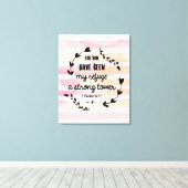 Psalms 61:3 Mijn Vluchtelingenkrachtige Waterverf Canvas Afdruk (Insitu (Houten vloer))