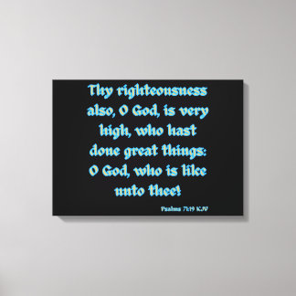 Psalms 71:19 bijbelse KJV-wandkunst Canvas Afdruk