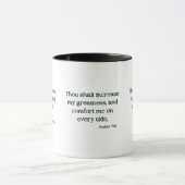 Psalms 71:21 KJV Bijbel verse Mok met twee tonen (Midden)