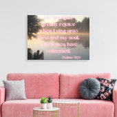 Psalms 71:23 Bijbelverse KJV Pic Wall Art Canvas Afdruk (Insitu (Woonkamer))